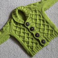 green cardigan