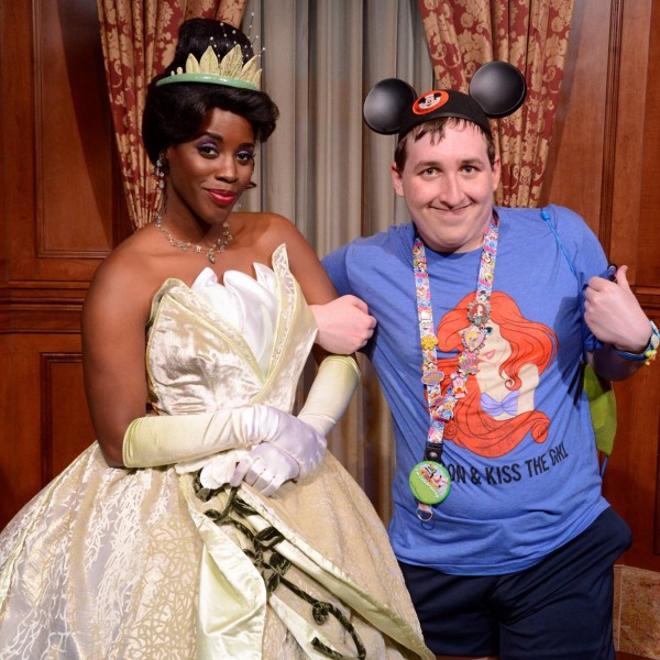 Holding Tiana's arm