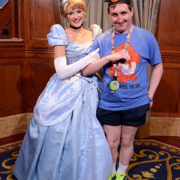 Holding Cinderella's arm