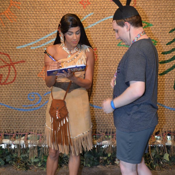 Getting Pocahontas' signature