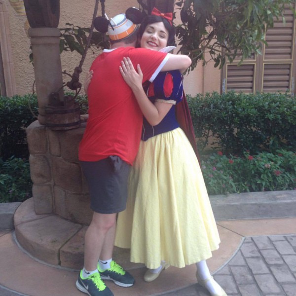Hugging Snow White