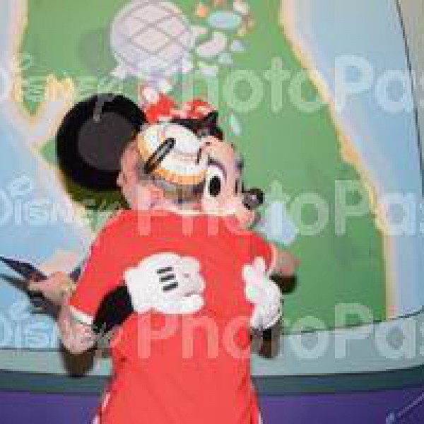 Hugging Minnie Mouse