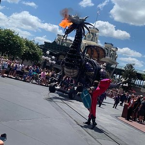 Maleficent's giving out the flames