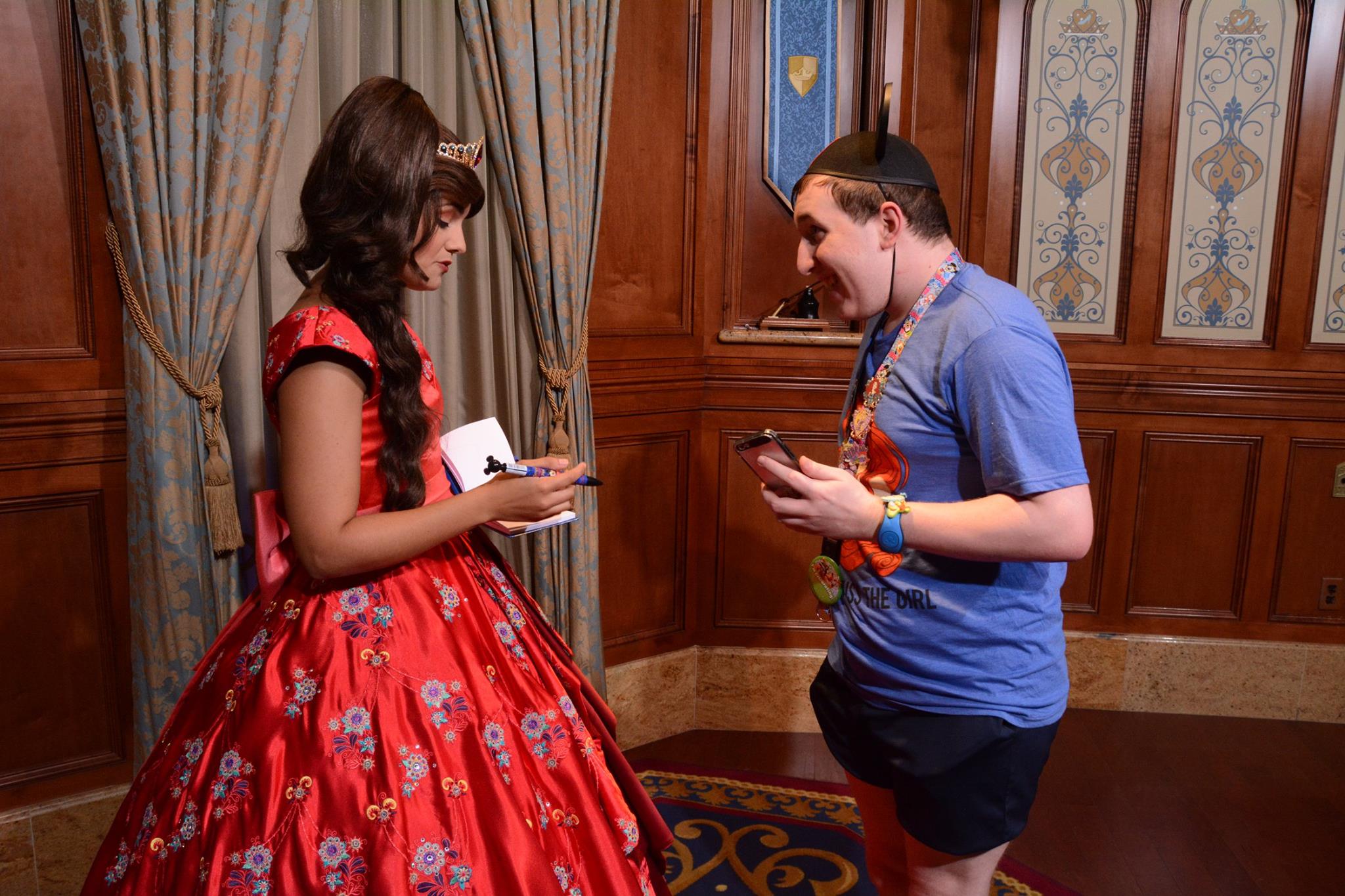 Getting Elena's autograph