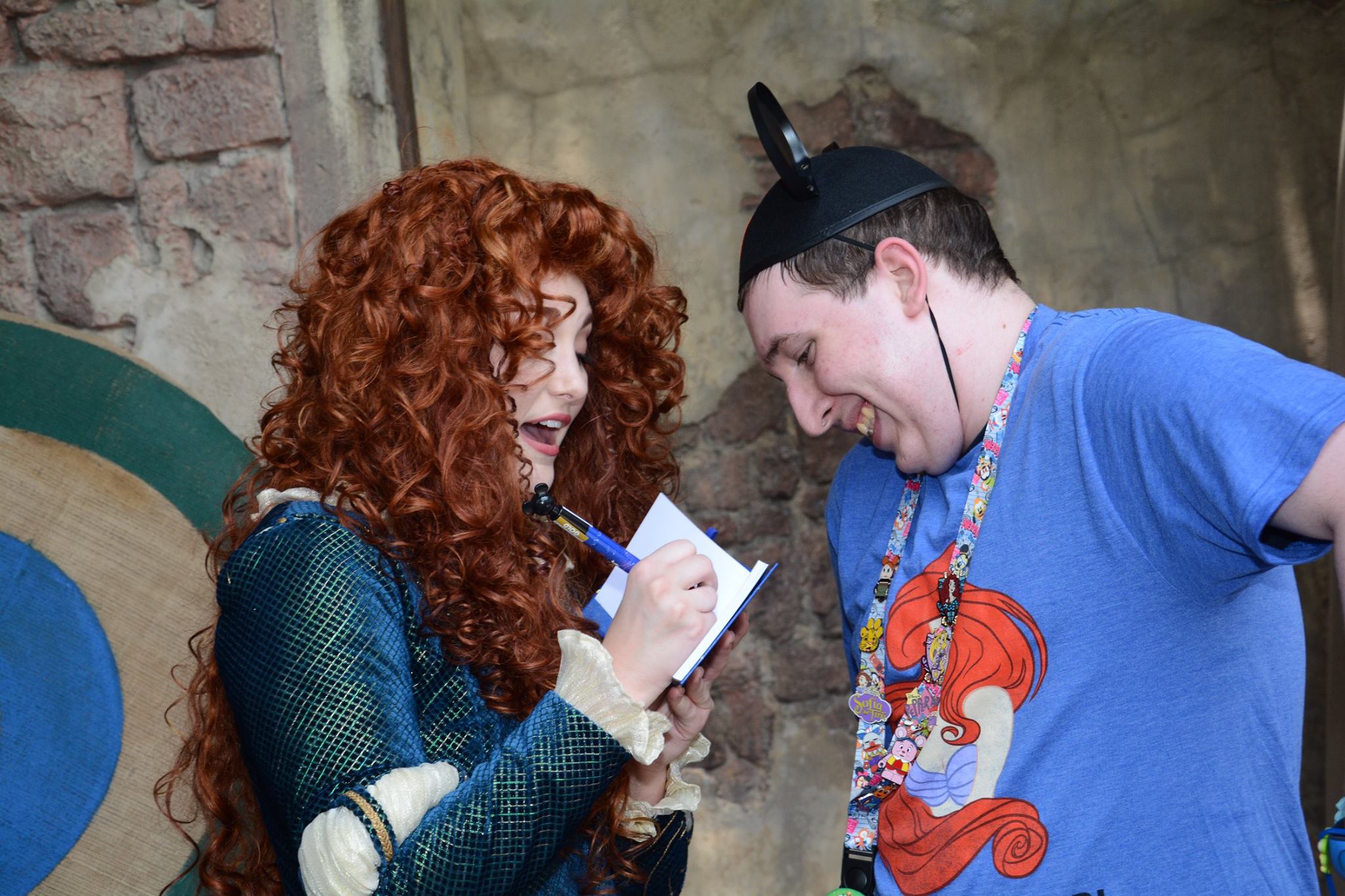 Getting Merida's autograph