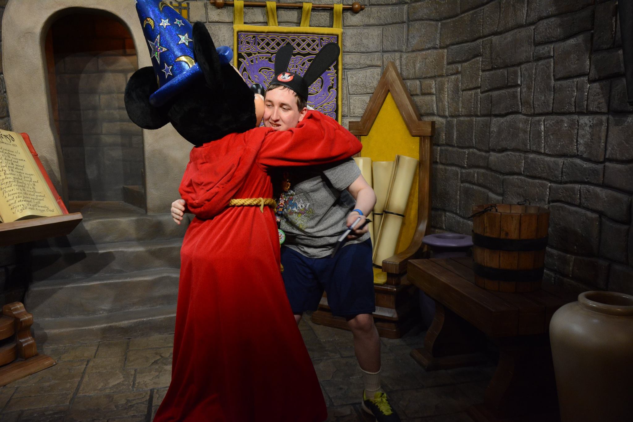 Hugging Sorcerer Mickey Mouse