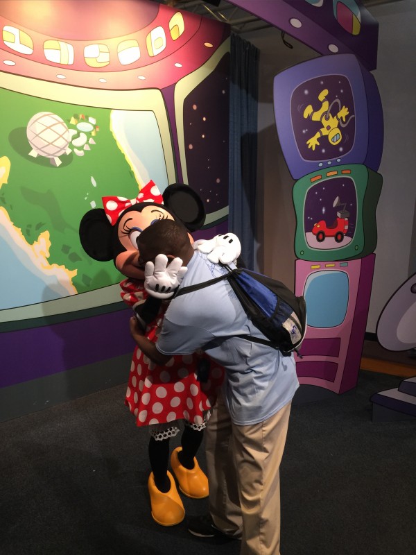 Minnie hugging me (May 28 2015)