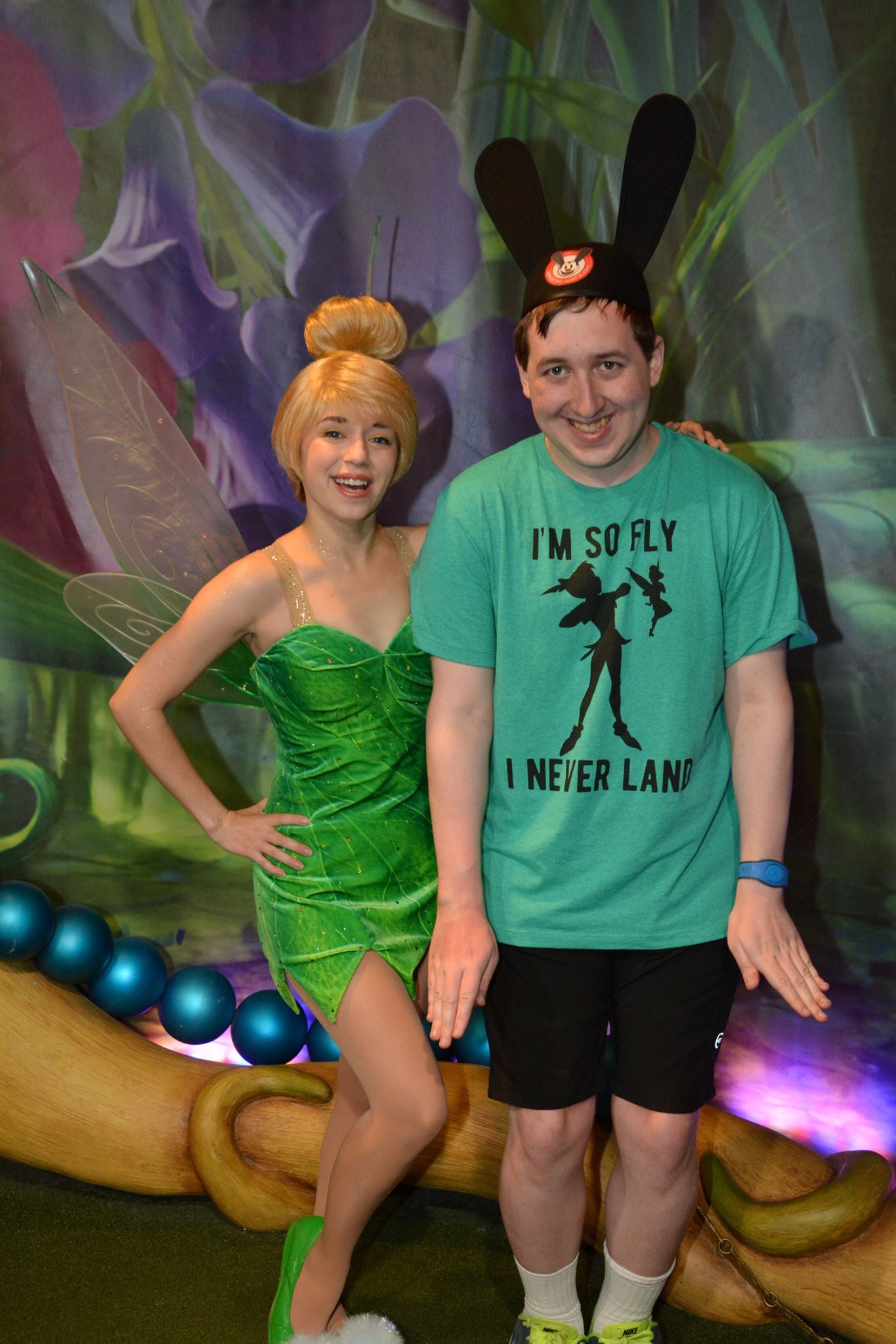 Posing with Tinker Bell