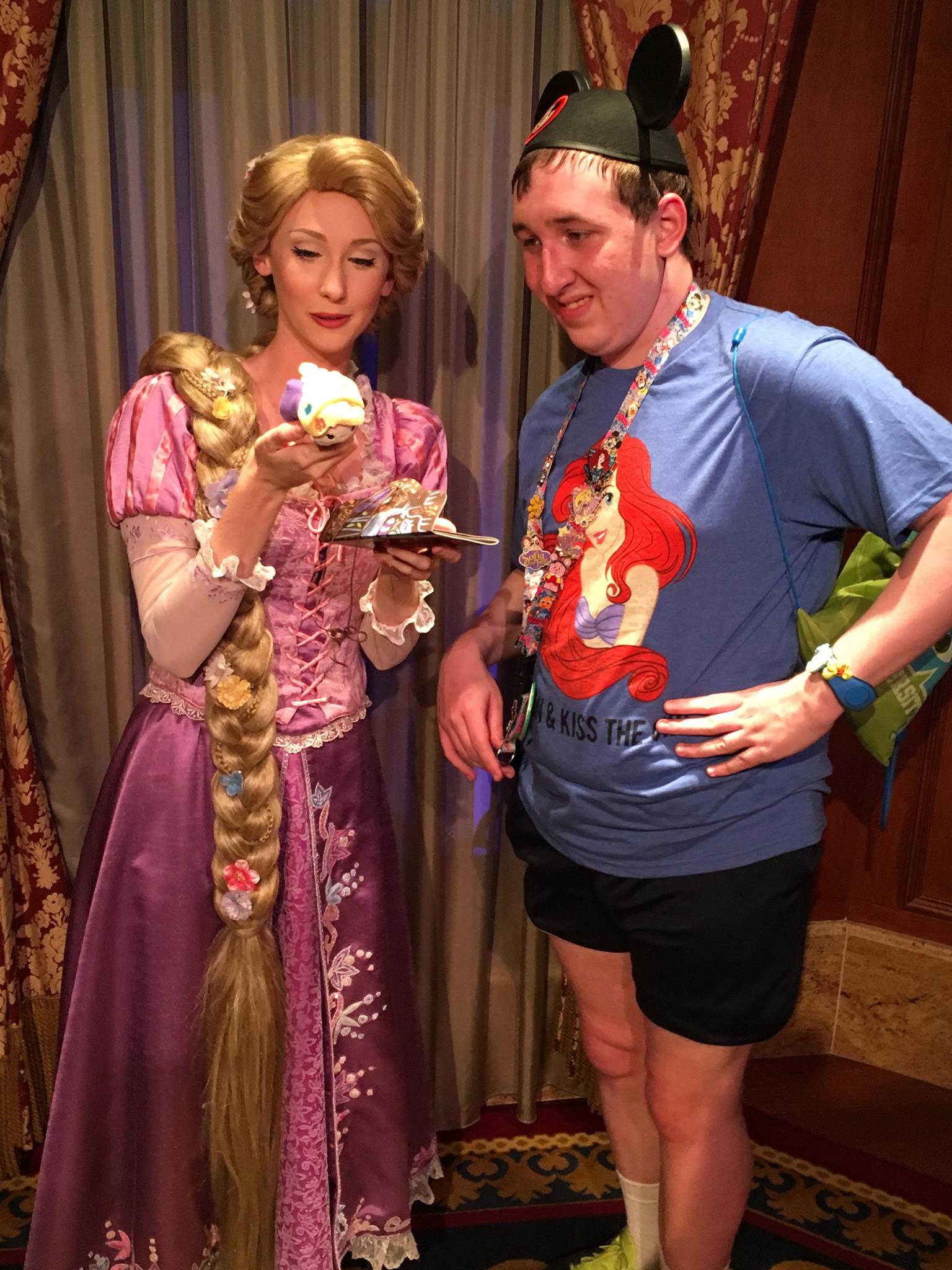 She loves the feature on her Tsum Tsum self