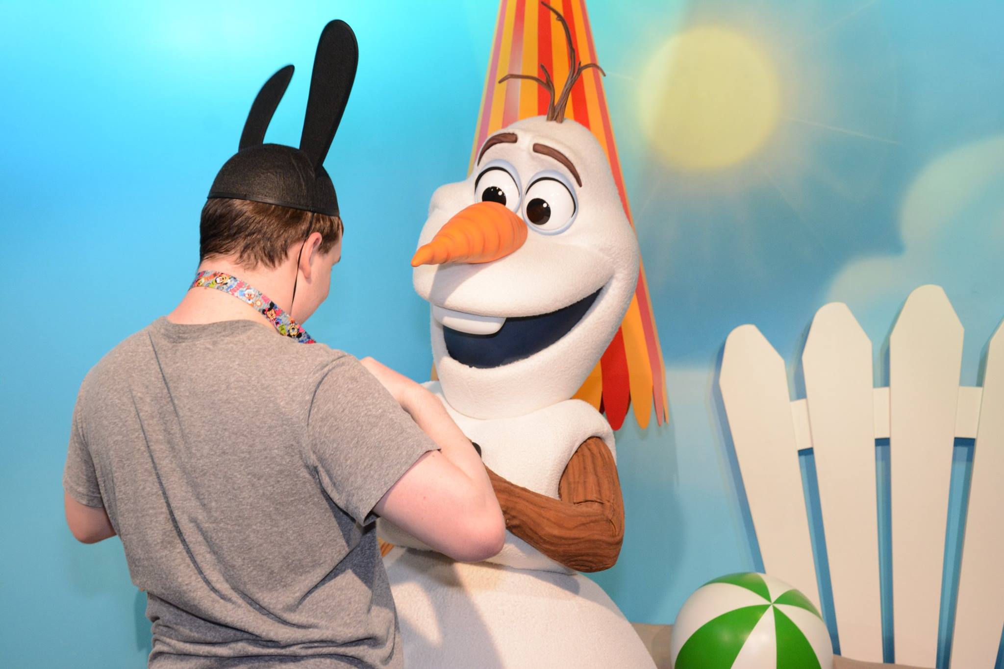 Showing Olaf all of my pins